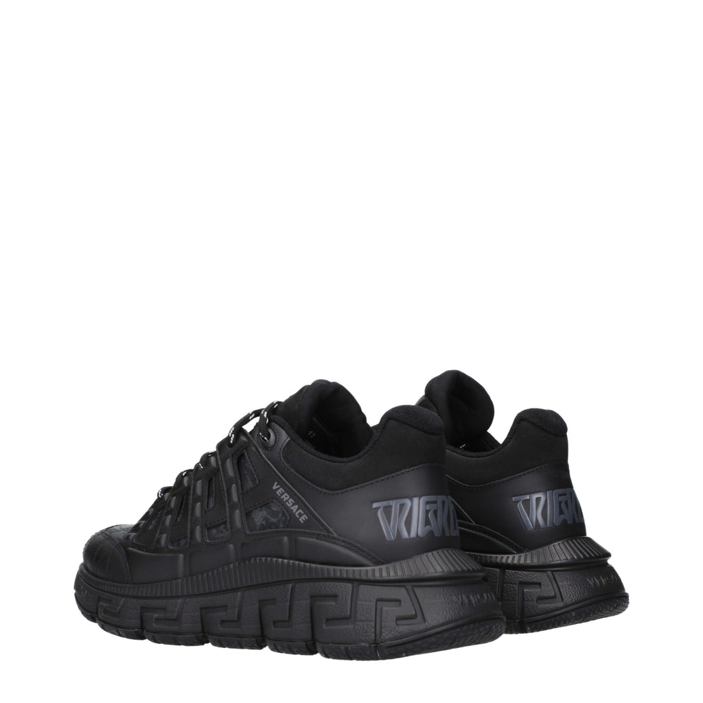 Versace Schwarze Turnschuhe aus Stoff