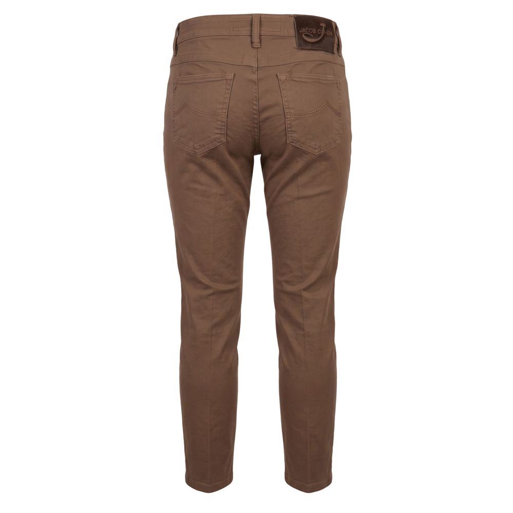 Jacob Cohen Braune Baumwollhose für Damen