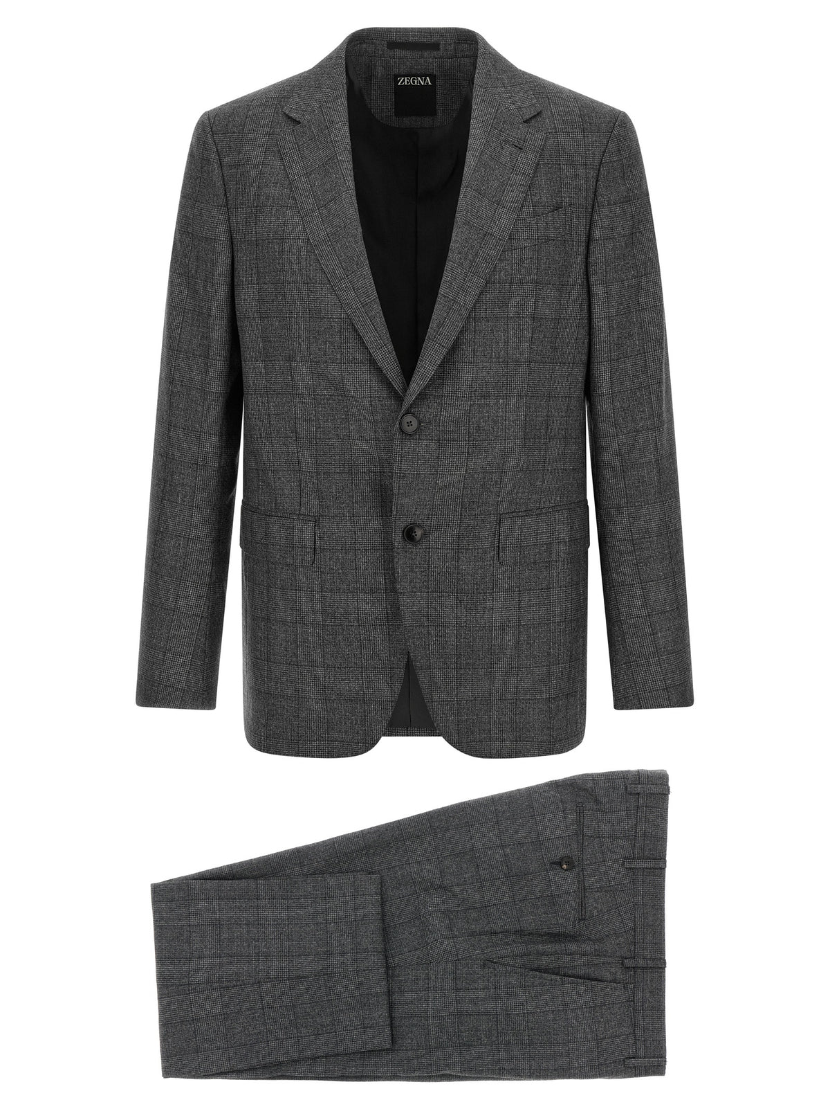 ZEGNA Gray Wool Two-Piece Suit