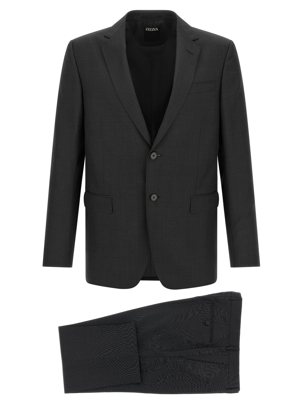 ZEGNA Zweiteiliger Anzug aus grauer Wolle