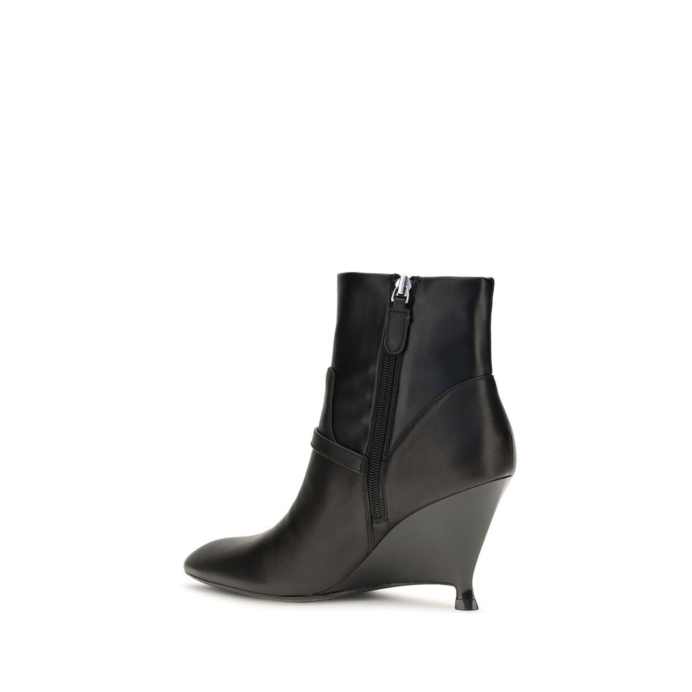 PINKO Schwarze Wadenleder-Stiefeletten