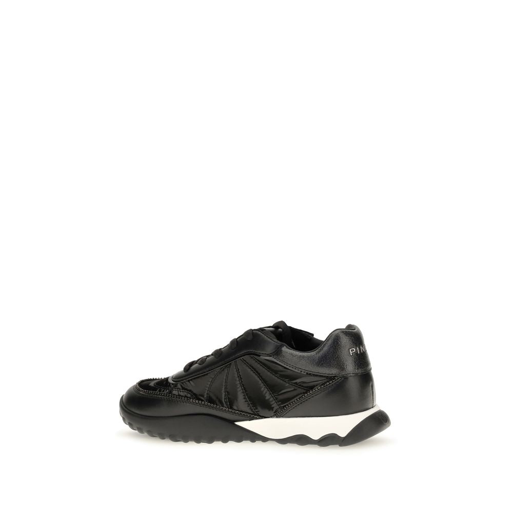 PINKO Schwarze Low-Top-Sneaker aus Stoff