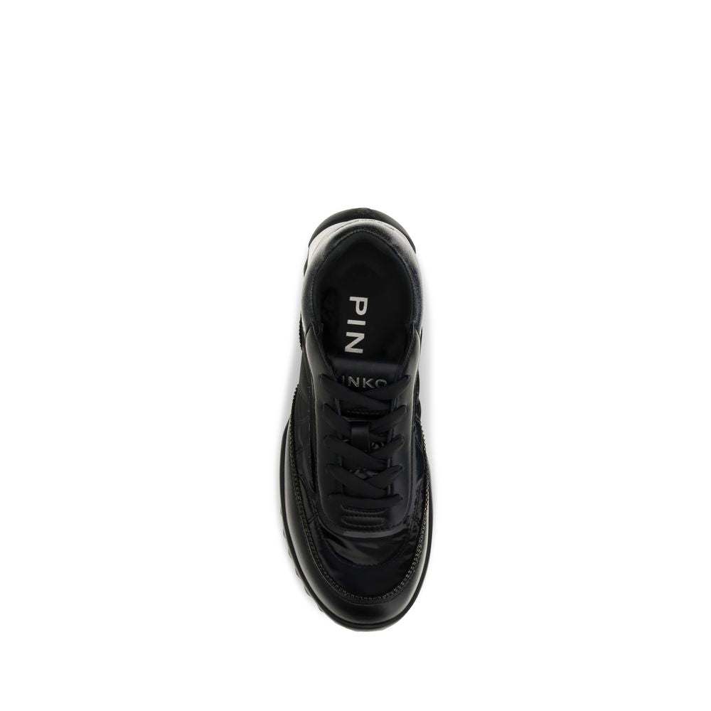 PINKO Schwarze Low-Top-Sneaker aus Stoff