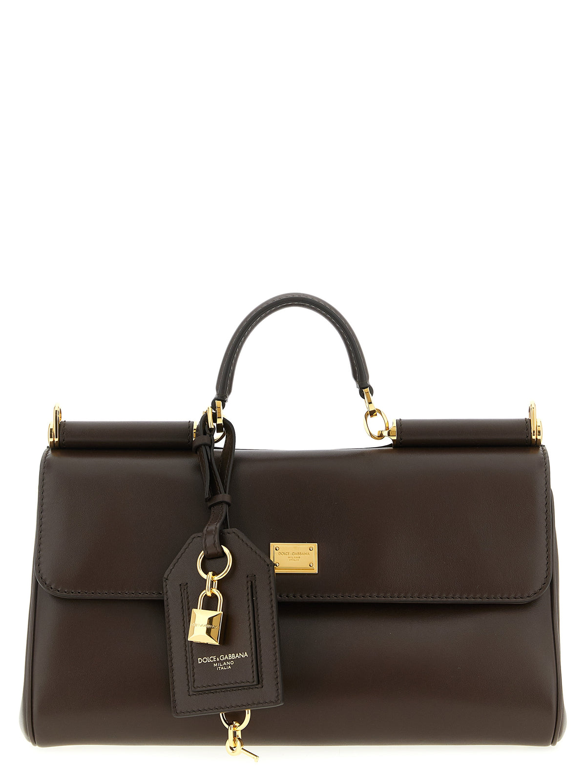 Dolce & Gabbana Umhängetasche aus braunem Kalbsleder