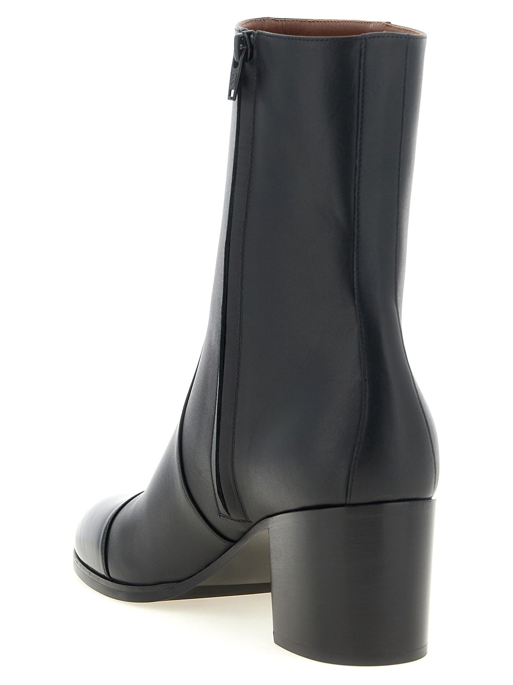 Valentino Garavani Ankle Boots aus schwarzem Kalbsleder