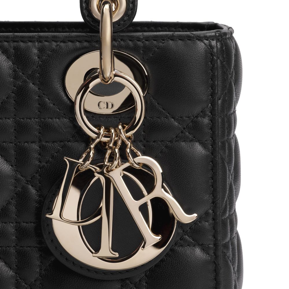 Dior Handtasche aus schwarzem Lammleder