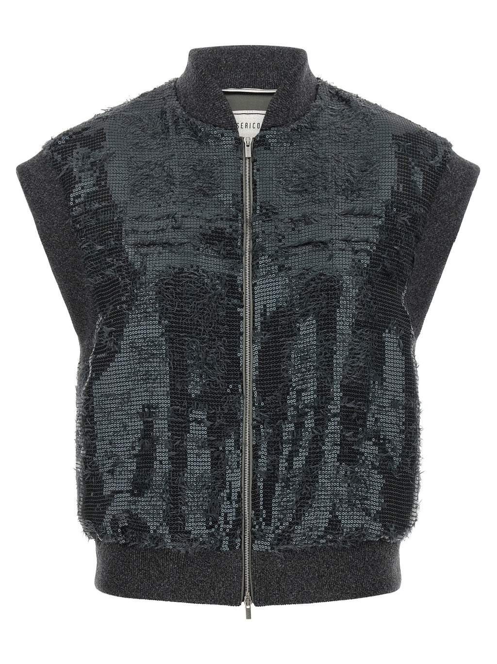 Peserico Gray Polyester Sleeveless Jacket