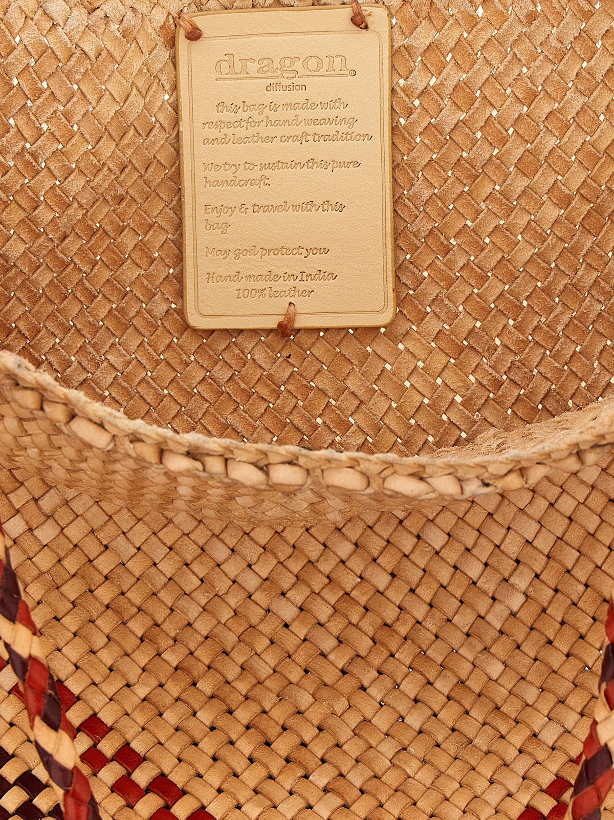 Dragon Diffusion Henkeltasche aus mehrfarbigem Kalbsleder
