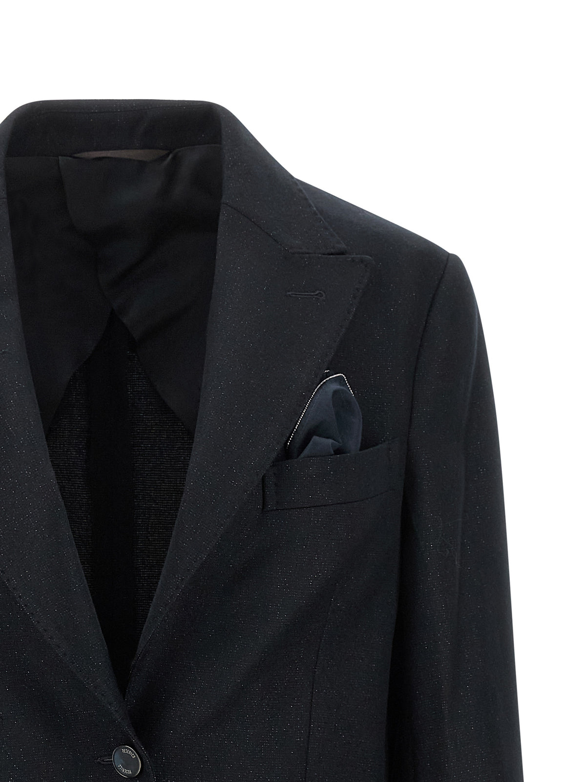Peserico Schwarzer Blazer aus Schurwolle