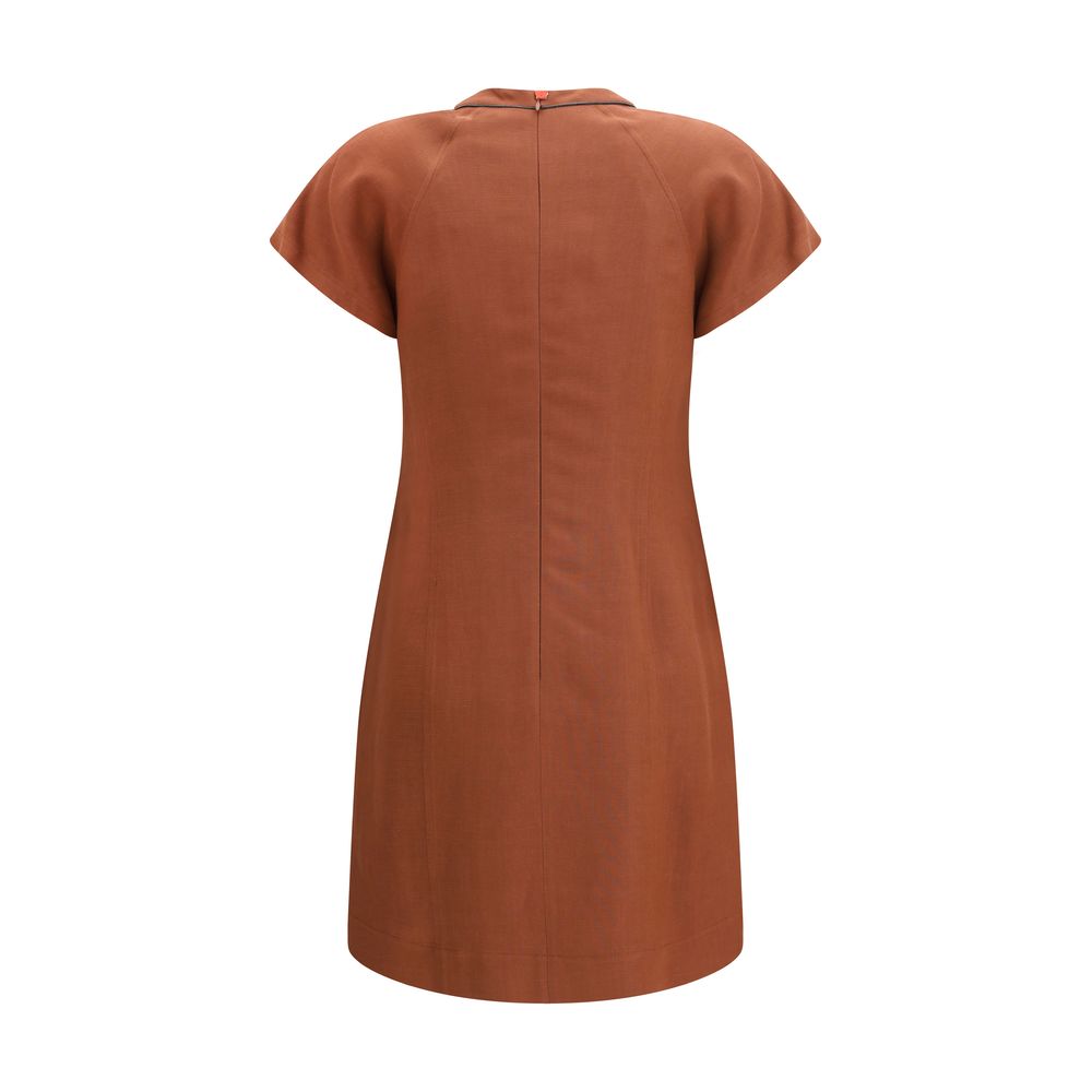 Brunello Cucinelli Braunes Freizeitkleid aus Viskose
