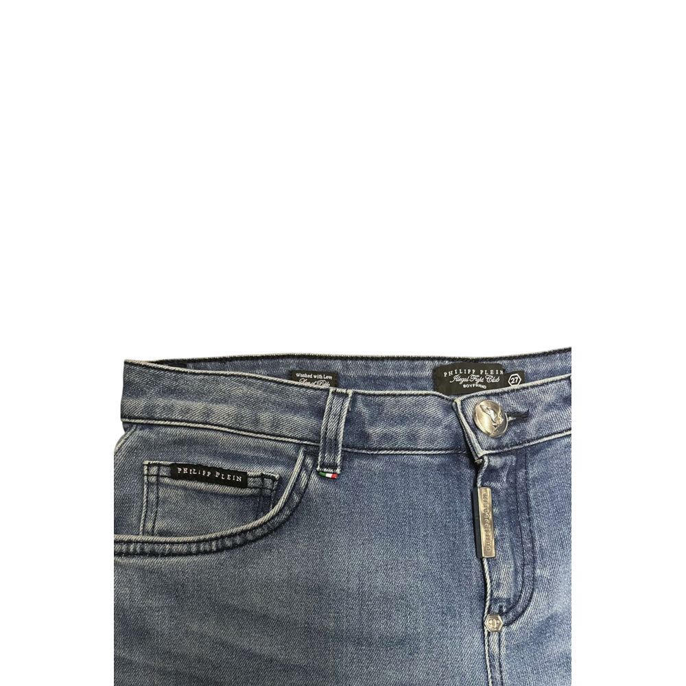Philipp Plein Blaue Jeans für Damen aus Baumwolle
