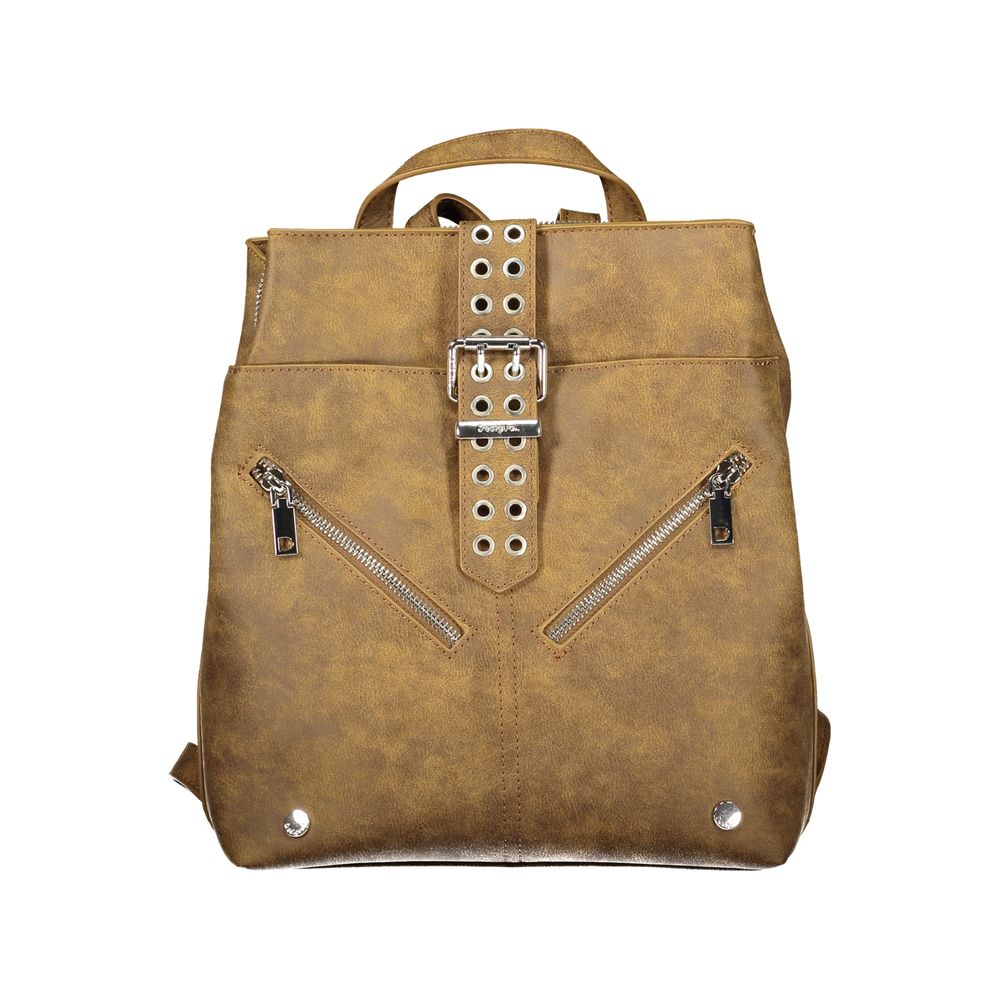Desigual Damen-Rucksack aus braunem Polyurethan für trendige Abenteuer