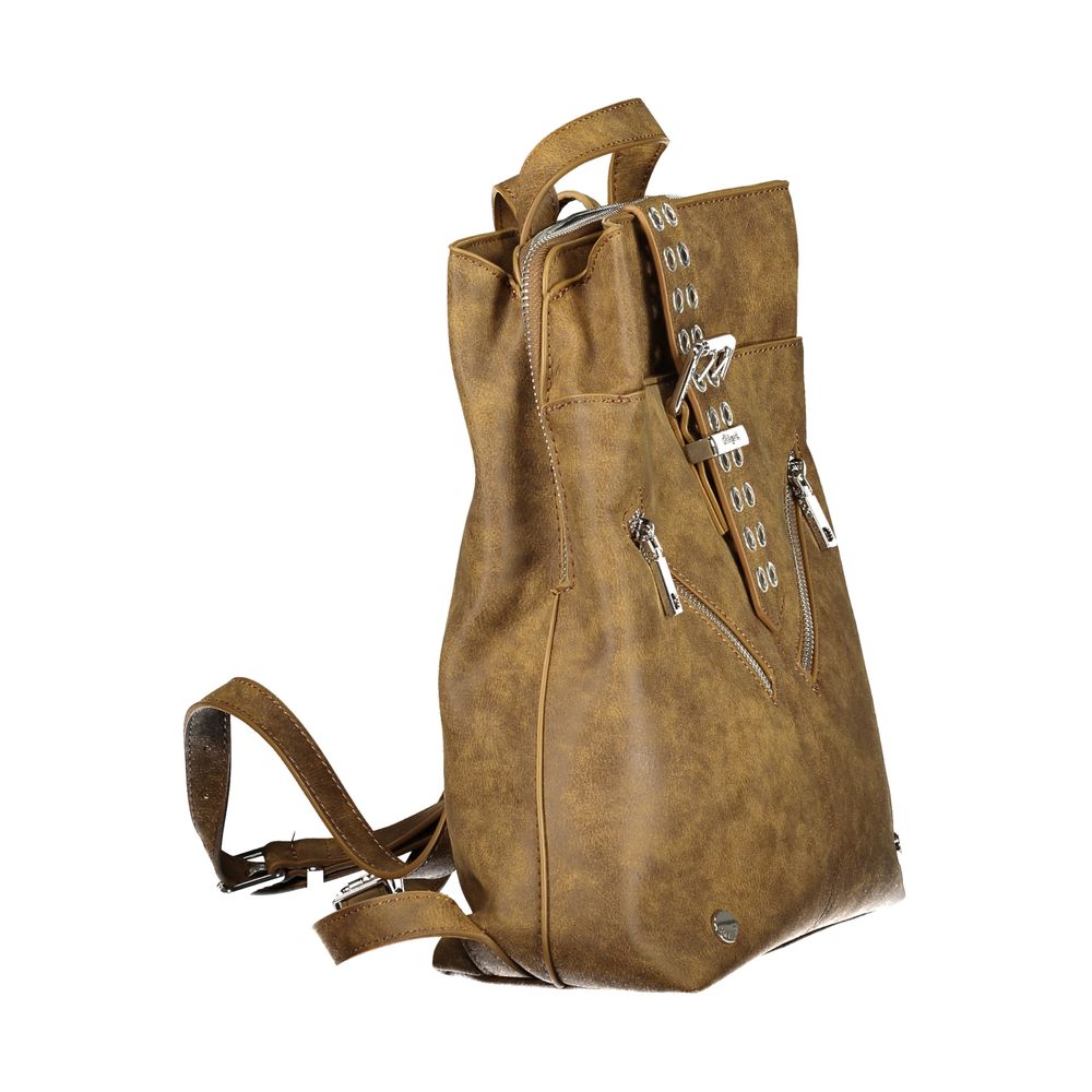 Desigual Damen-Rucksack aus braunem Polyurethan für trendige Abenteuer