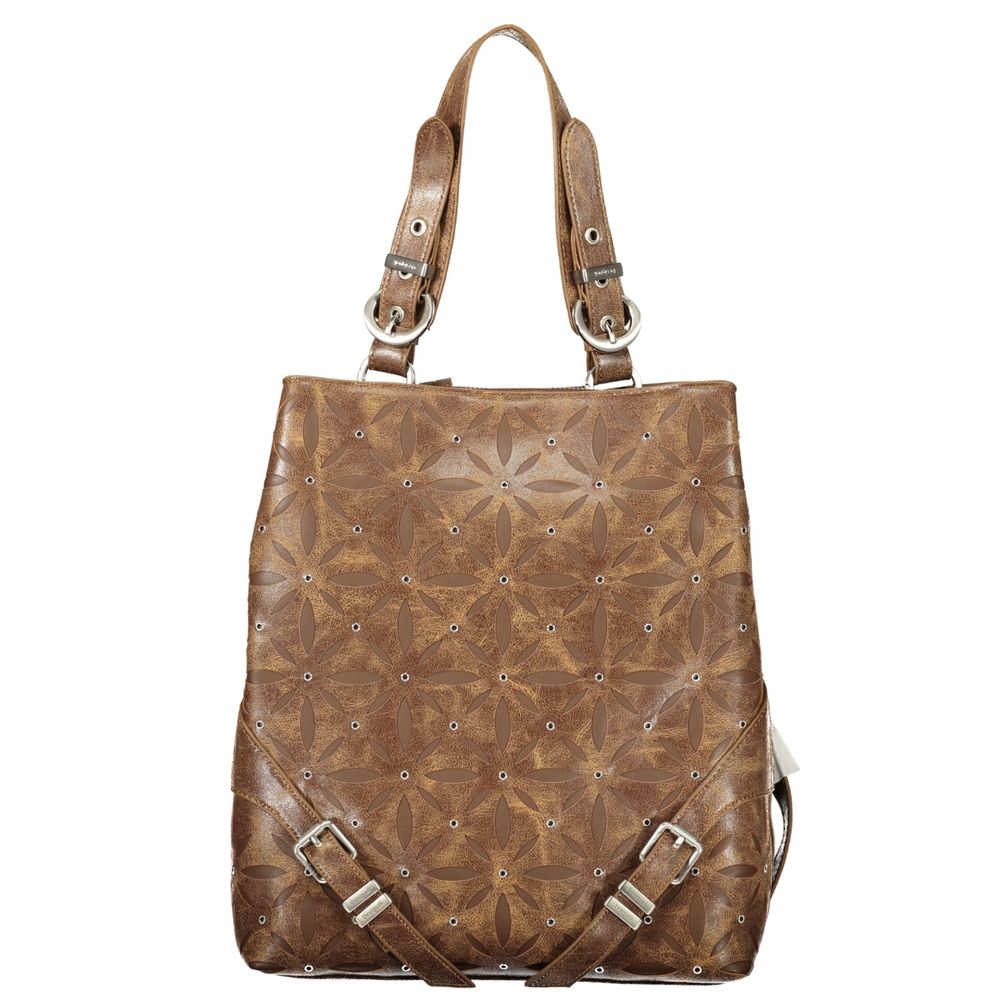 Desigual Brauner Rucksack für Damen aus Polyurethan