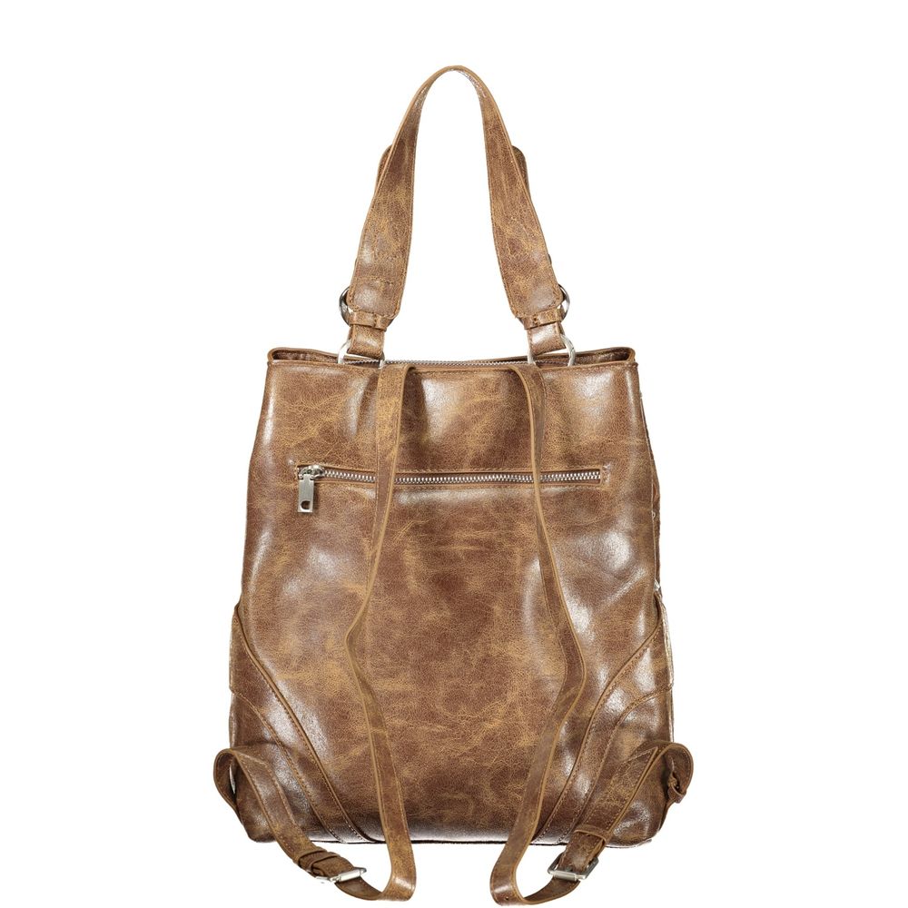 Desigual Brauner Rucksack für Damen aus Polyurethan
