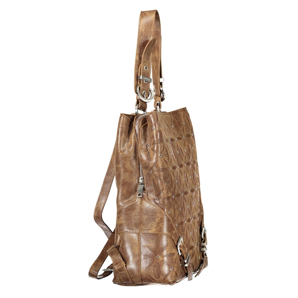 Desigual Brauner Rucksack für Damen aus Polyurethan
