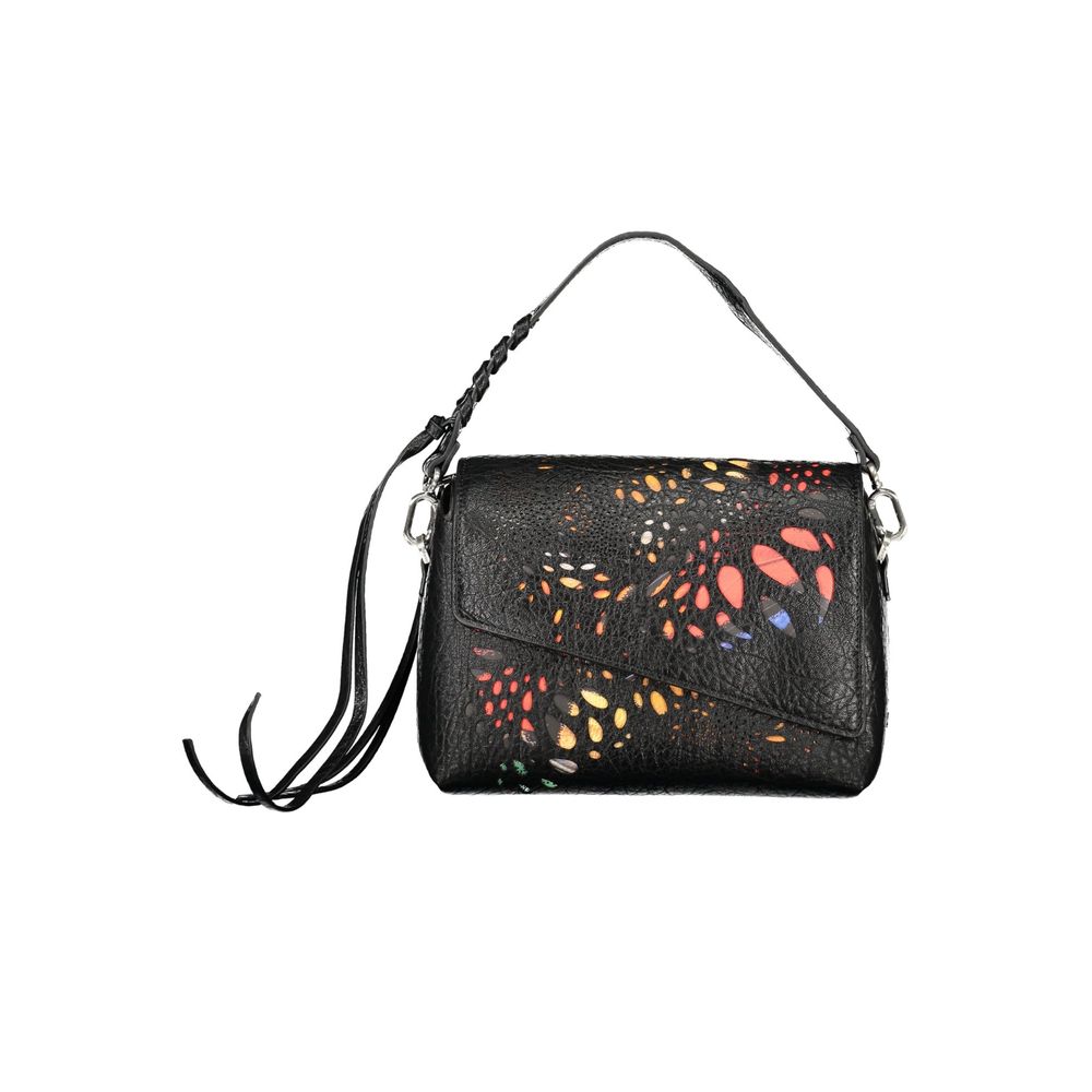 Desigual Schwarze Polyurethan-Damenhandtasche