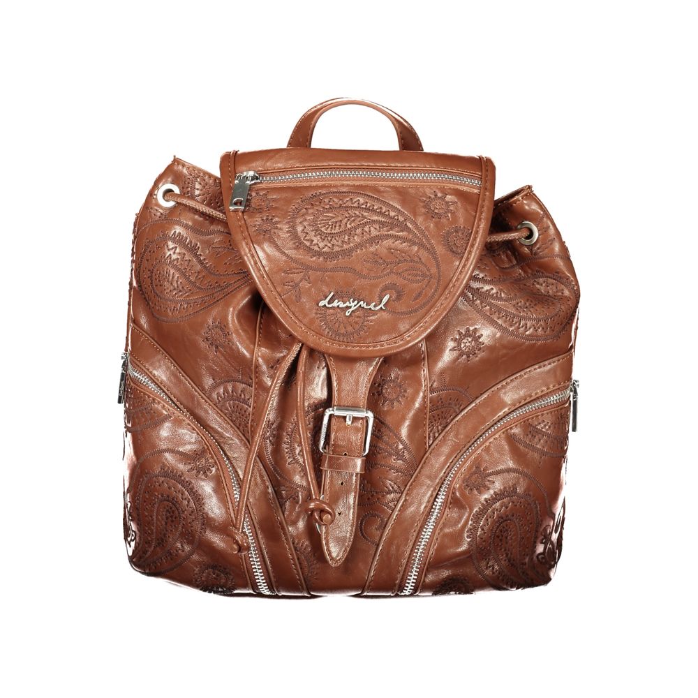 Desigual Damen-Rucksack aus braunem Polyurethan