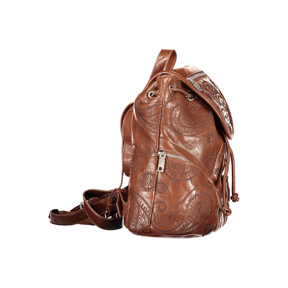 Desigual Damen-Rucksack aus braunem Polyurethan
