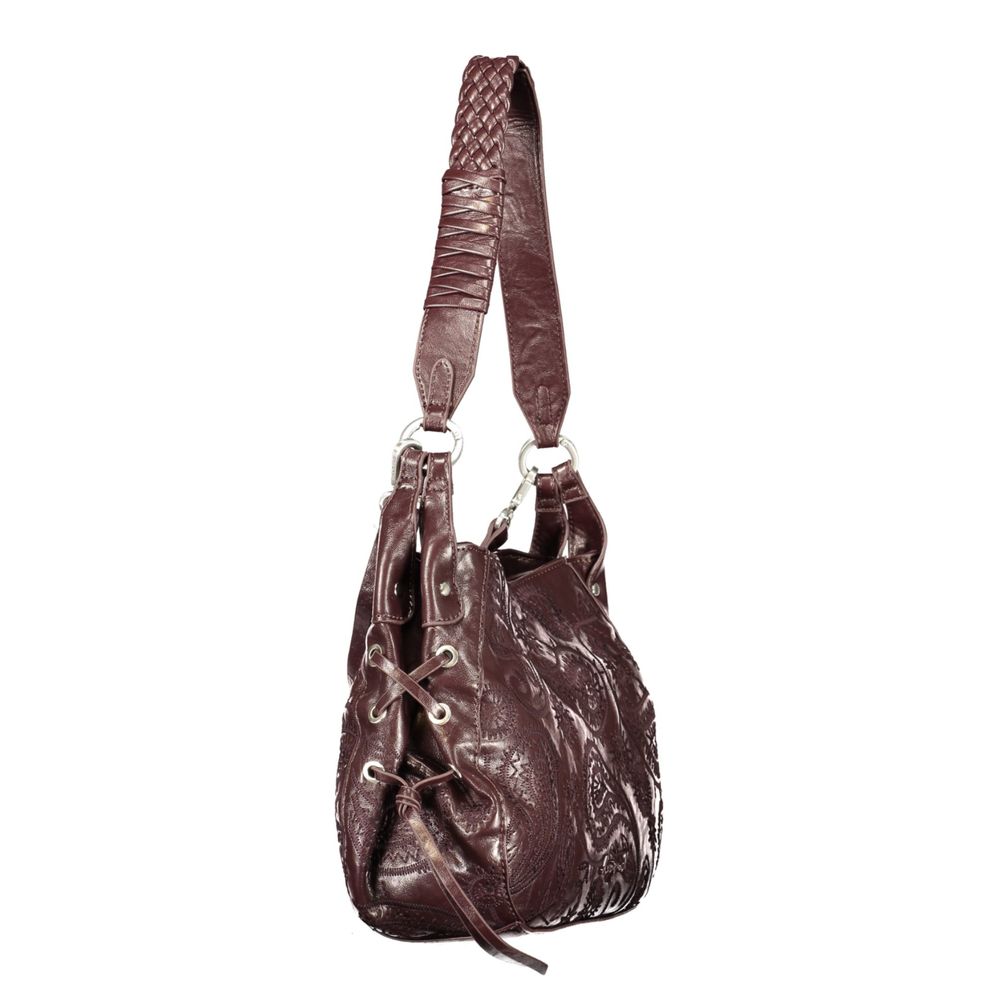 Desigual braune Damenhandtasche aus Polyurethan