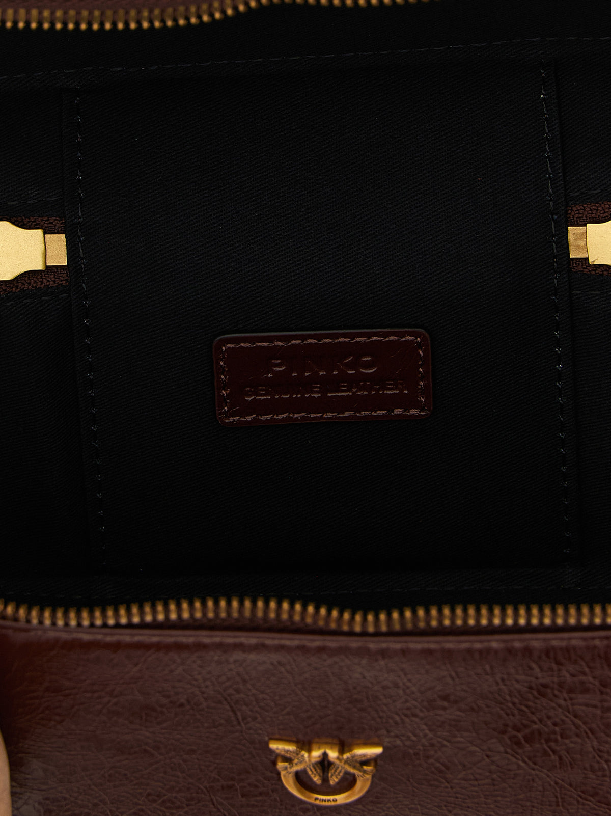 PINKO Bordeaux-Umhängetasche aus Kalbsleder