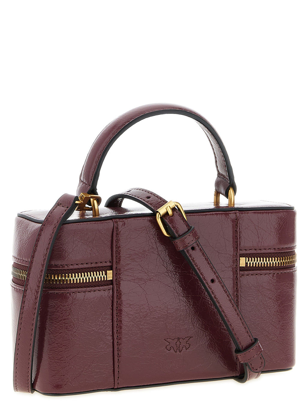 PINKO Bordeaux Calfskin Crossbody Bag
