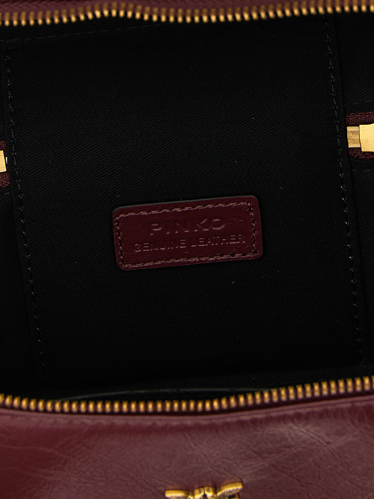 PINKO Bordeaux Umhängetasche aus Kalbsleder