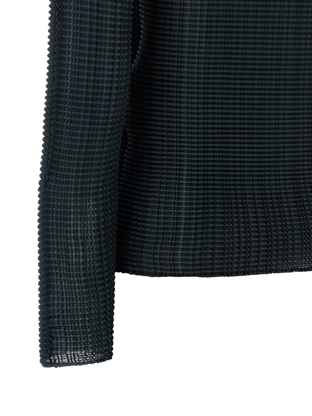 Issey Miyake Blue Polyester Cardigan