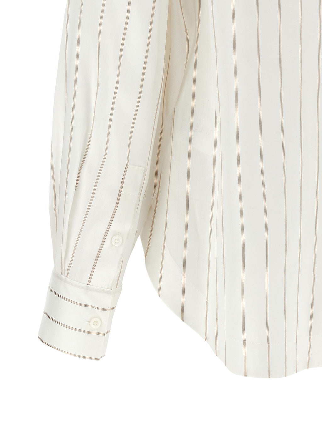 Peserico Bluse aus beigefarbener Lyocellfaser