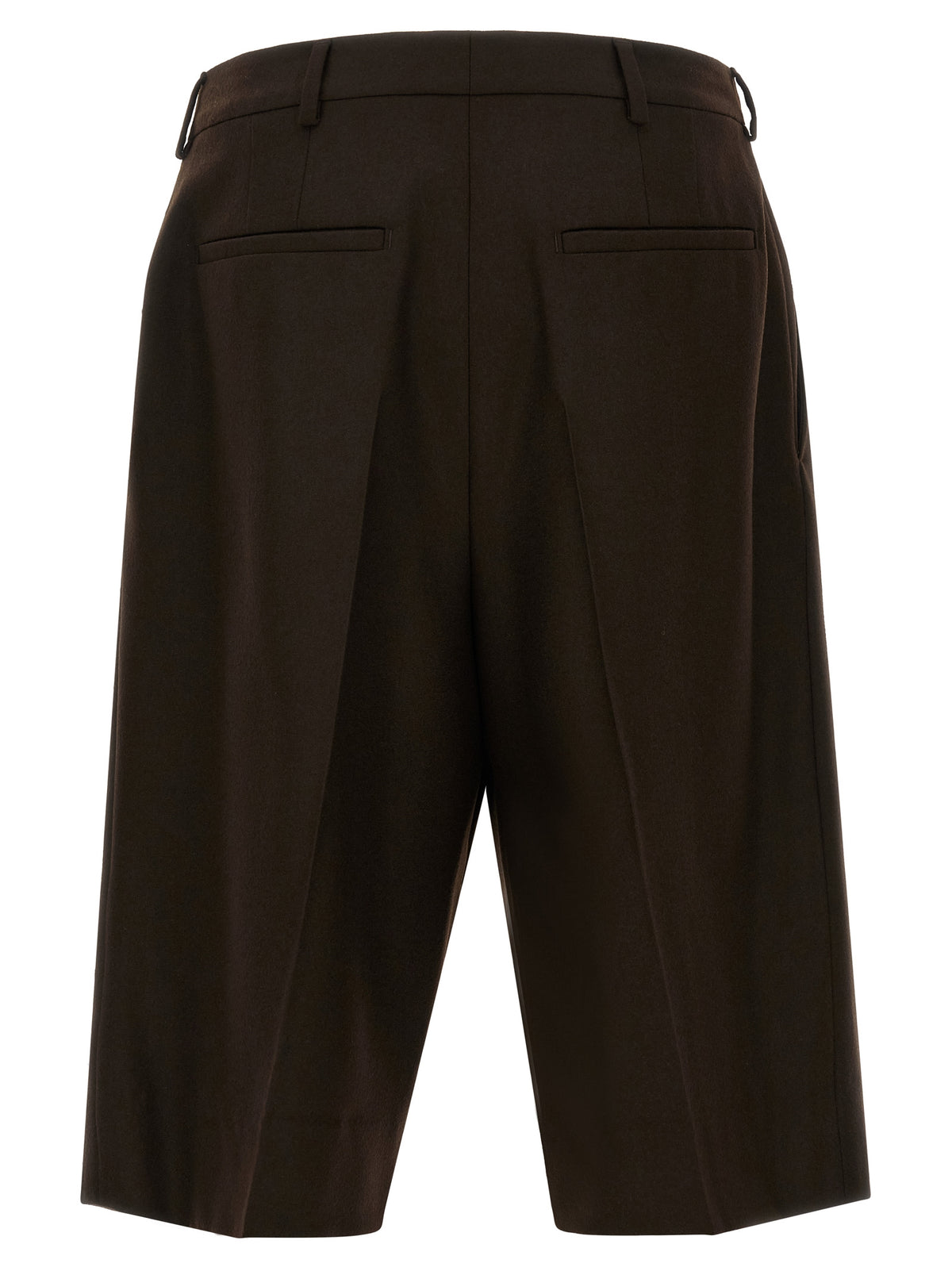 Saint Laurent Braune Bermudashorts aus Wolle
