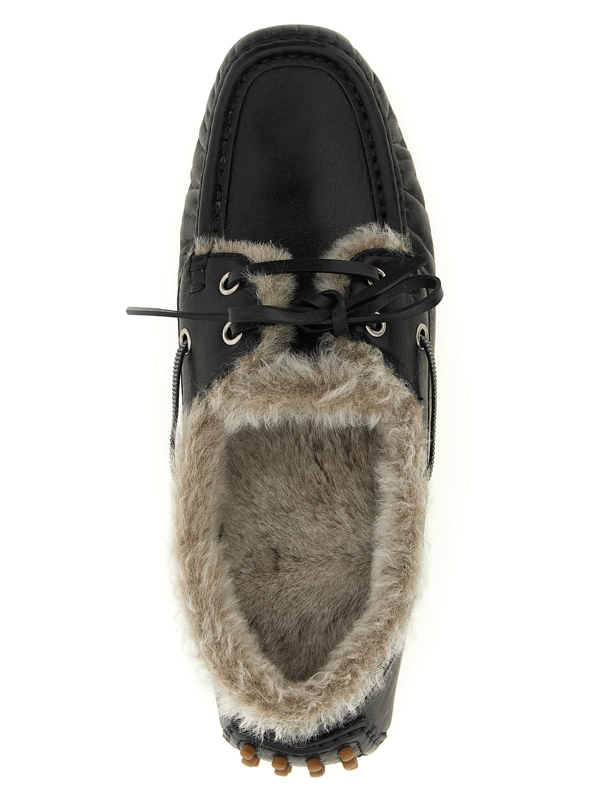 Brunello Cucinelli Slipper aus schwarzem Kalbsleder