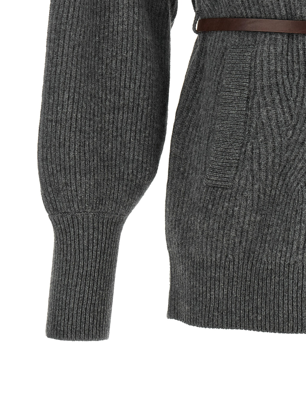 Brunello Cucinelli Gray Virgin Wool Cardigan