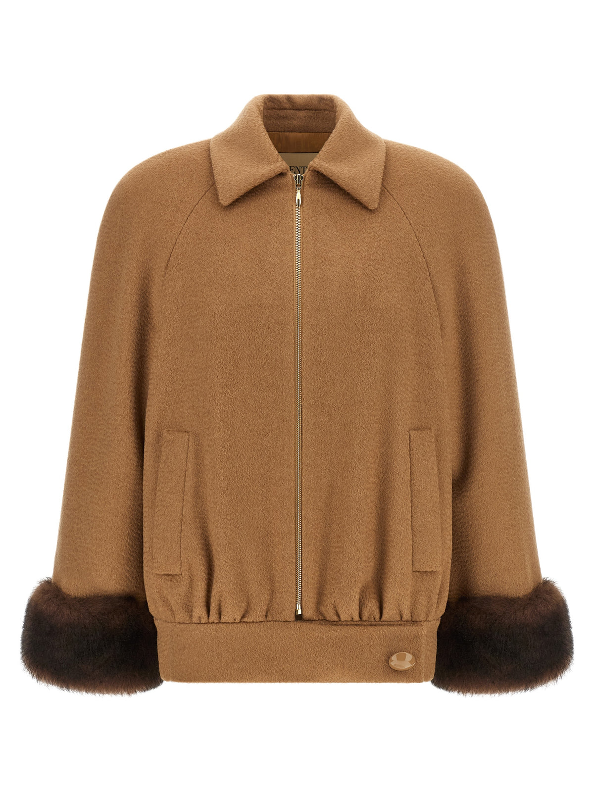 Valentino Garavani Bomber aus braunem Lammfell