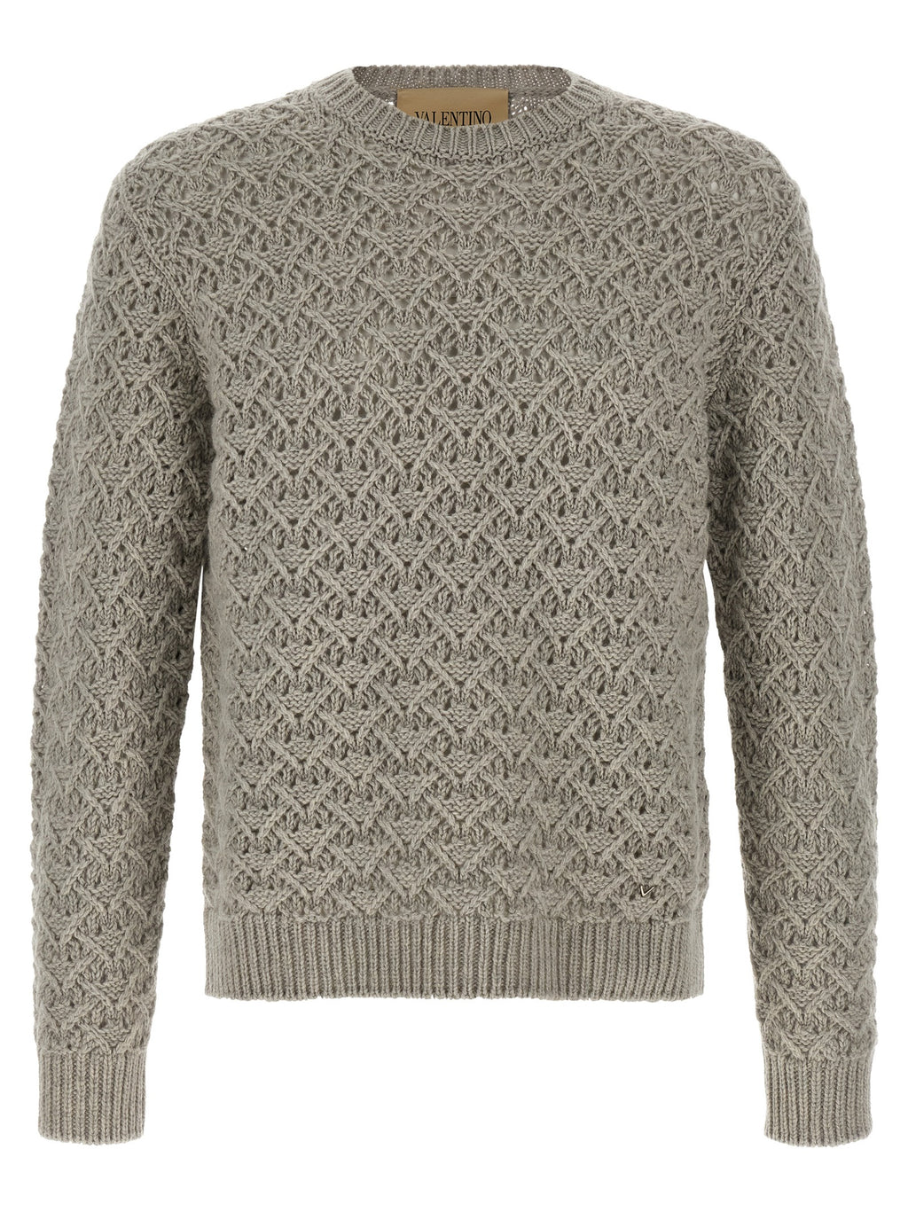 Valentino Garavani Grau Strickjacke aus Schurwolle