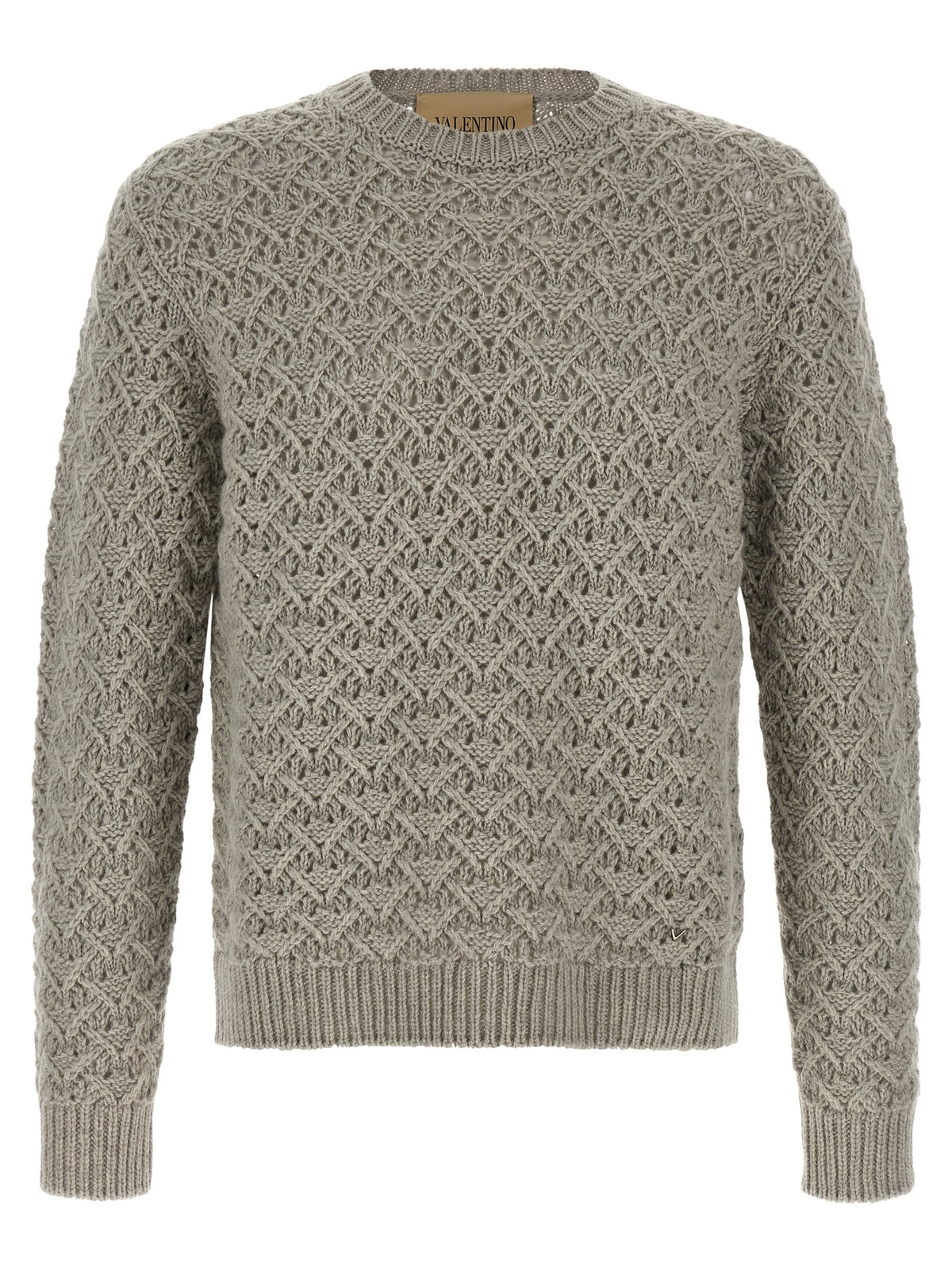 Valentino Garavani Grau Strickjacke aus Schurwolle