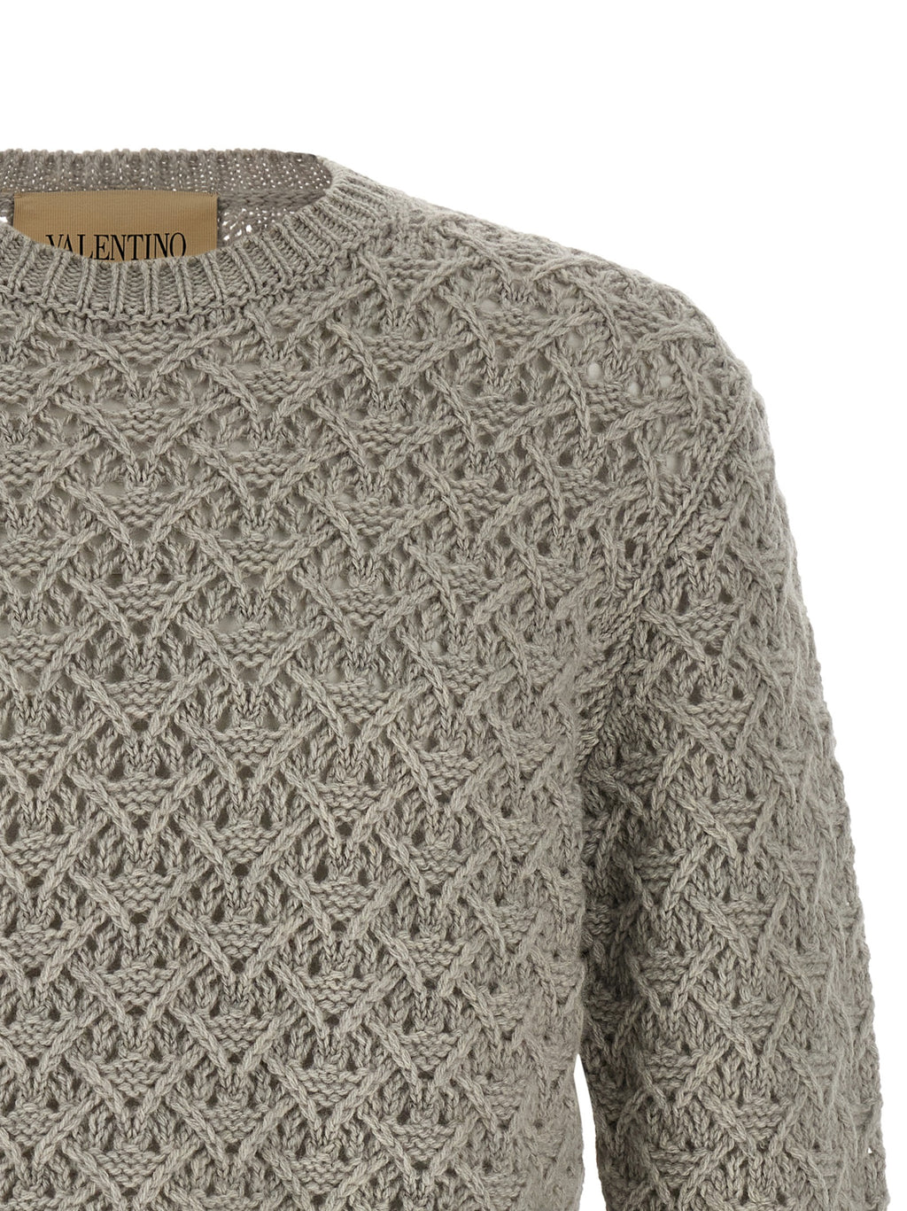 Valentino Garavani Grau Strickjacke aus Schurwolle