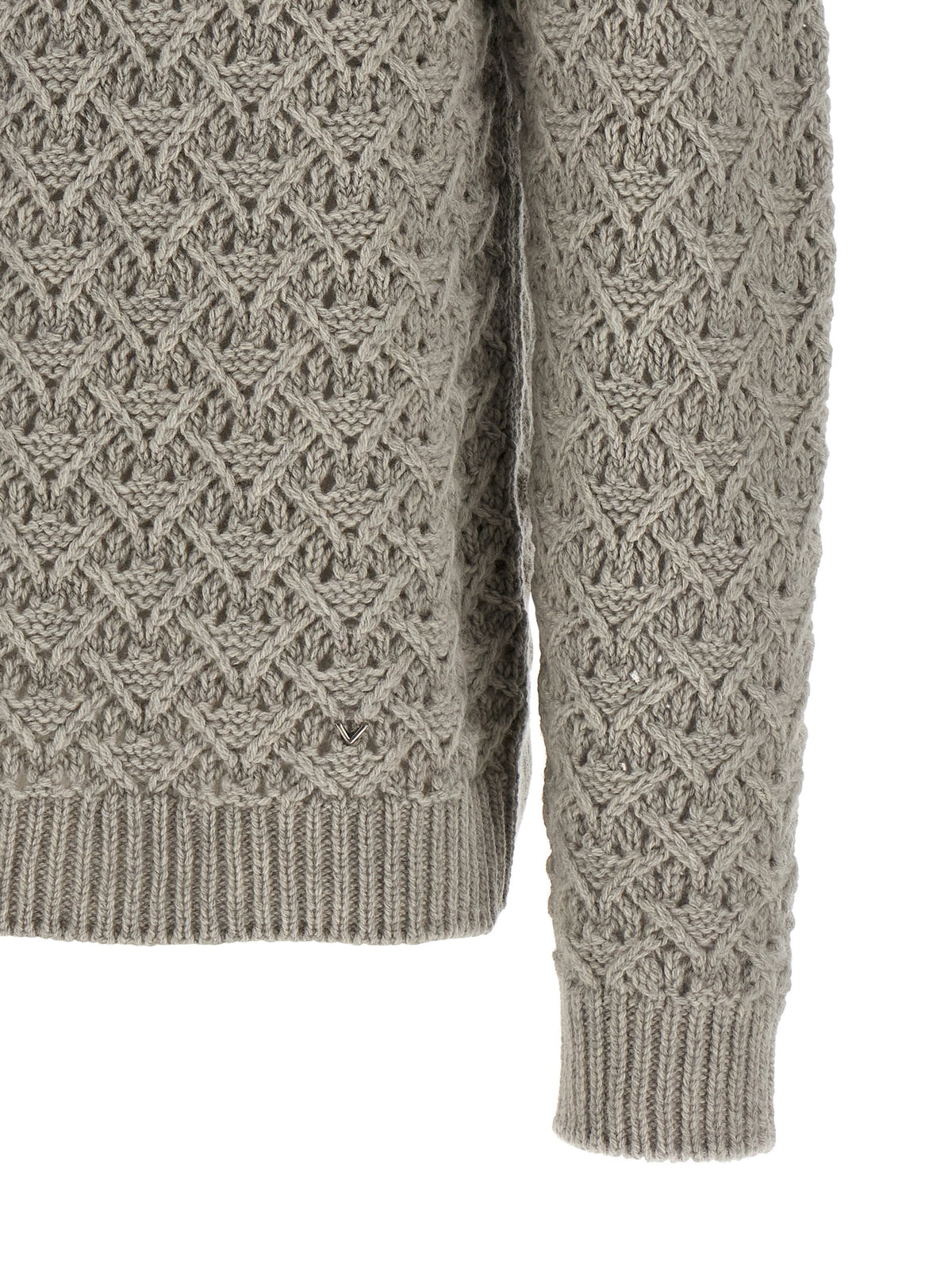 Valentino Garavani Grau Strickjacke aus Schurwolle