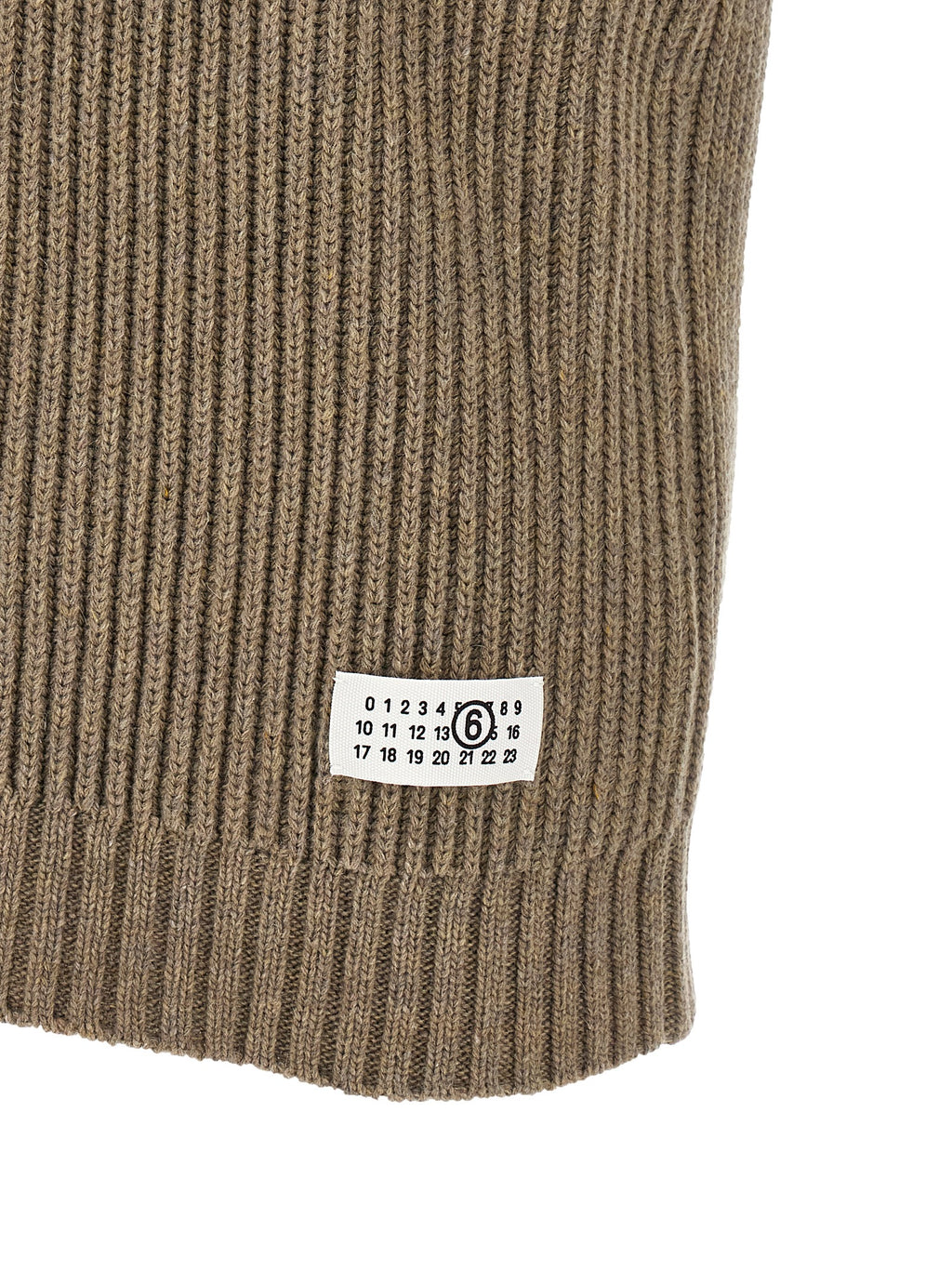 MM6 Maison Margiela Ärmelloser Pullover aus beiger Wolle