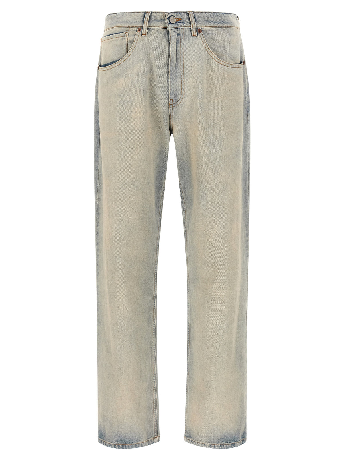 MM6 Maison Margiela Blaue Baumwoll-Jeans mit entspannter Passform
