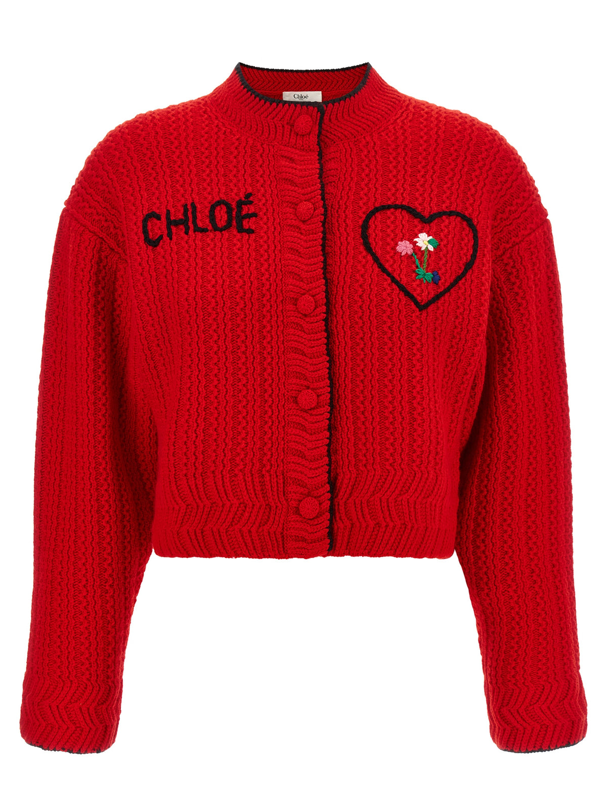 Chloé Strickjacke aus roter Wolle
