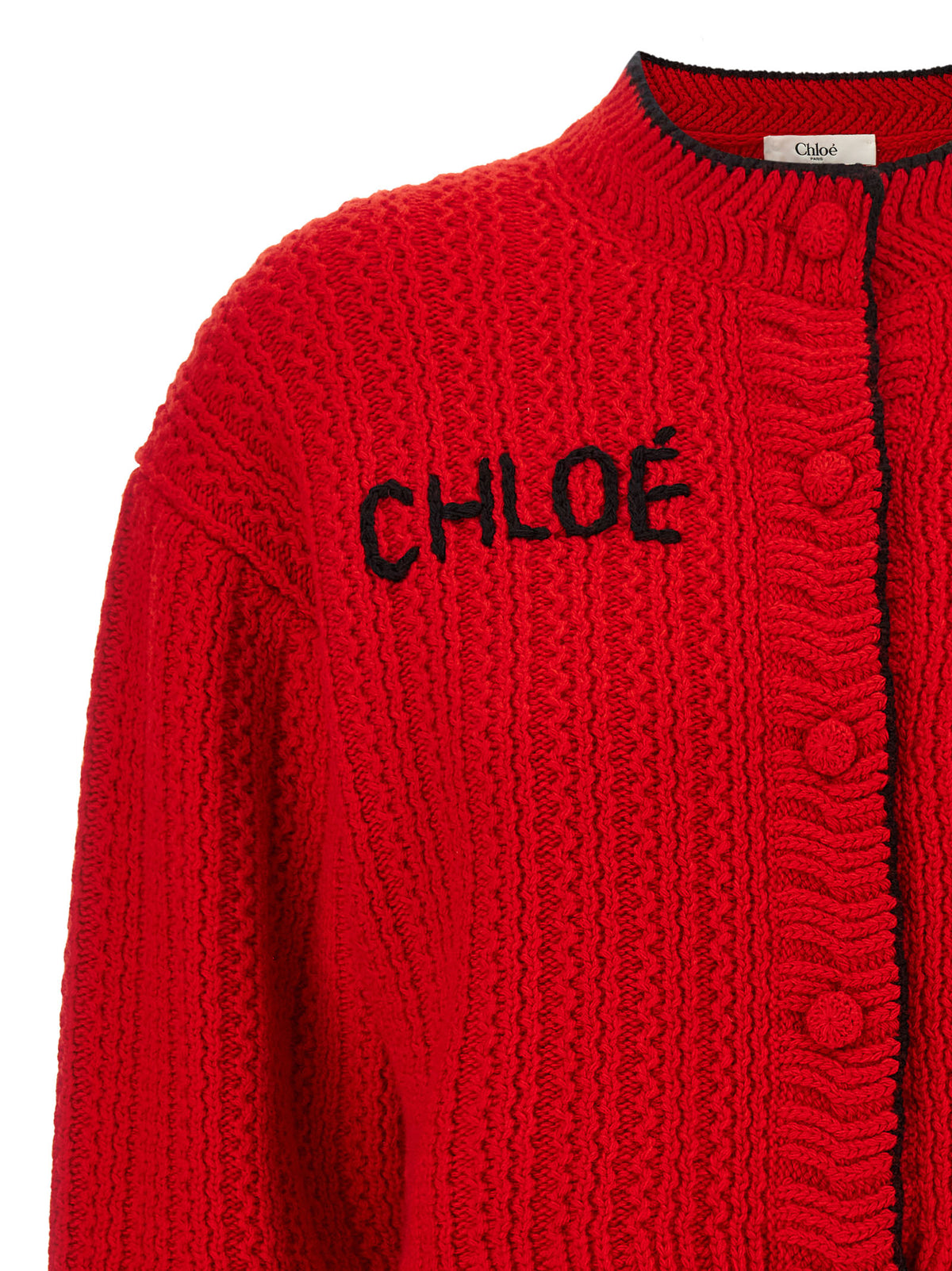 Chloé Strickjacke aus roter Wolle
