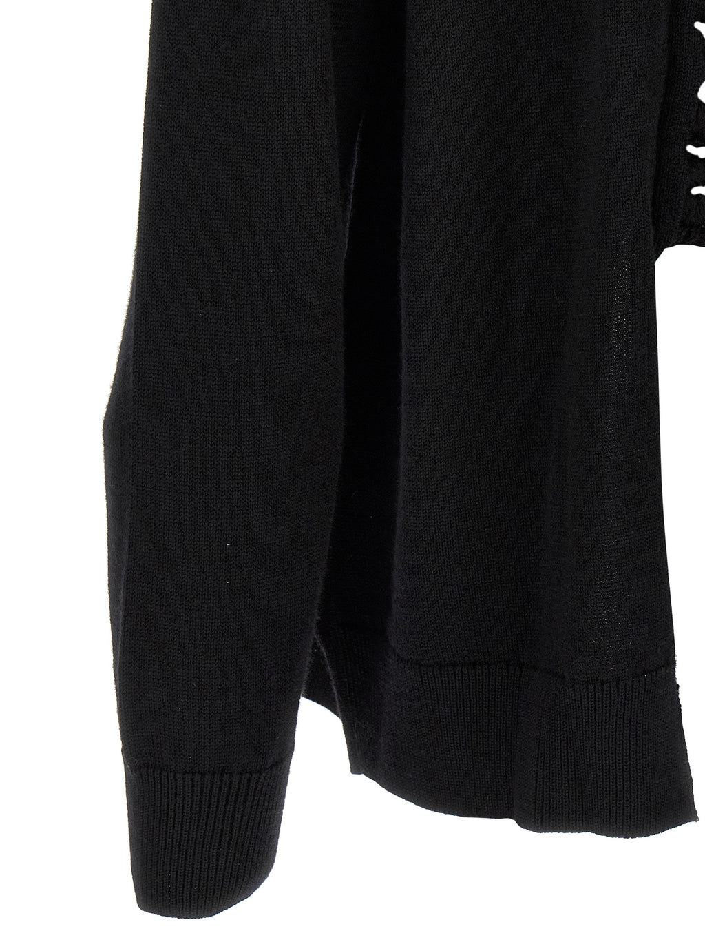 Comme des Garçons Strickjacke aus schwarzer Wolle