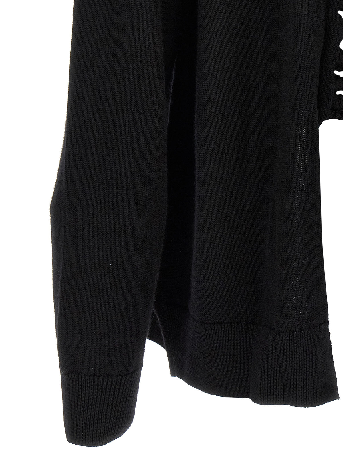 Comme des Garçons Strickjacke aus schwarzer Wolle