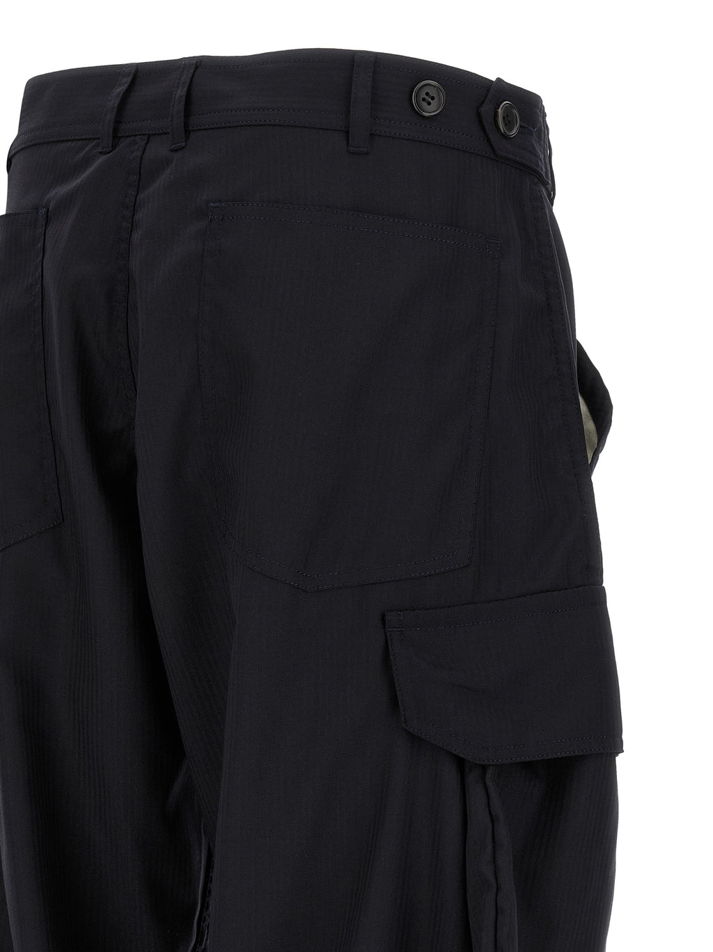 Comme Des Garçons Blaue Polyester-Cargohose