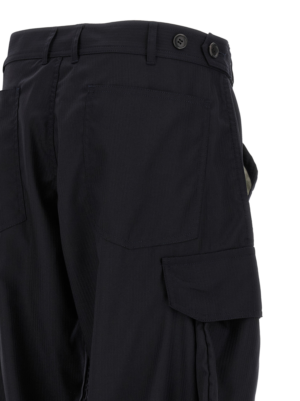 Comme Des Garçons Blaue Polyester-Cargohose