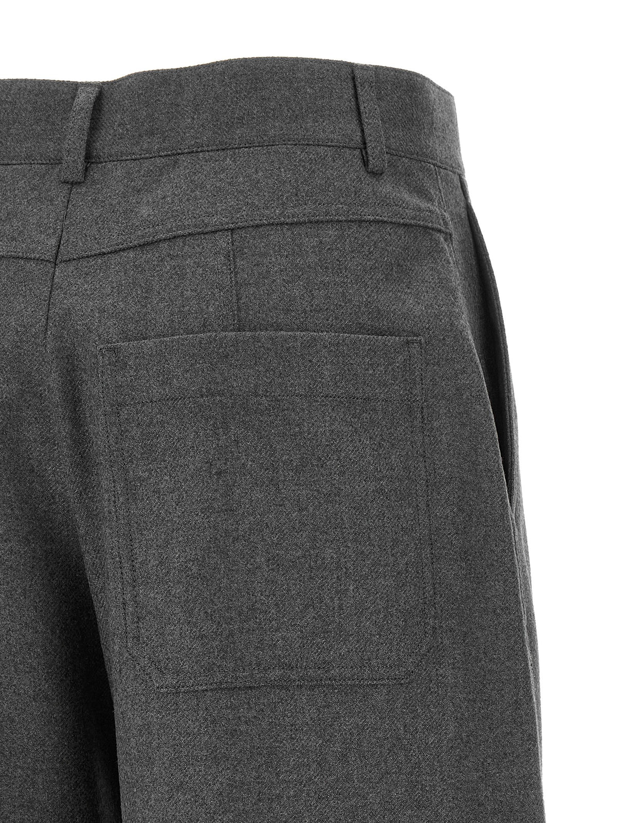 Armarium Grau Reine Wolle Freizeithose