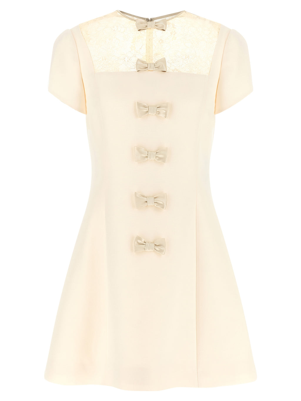 Valentino Garavani White Virgin Wool Short Dress