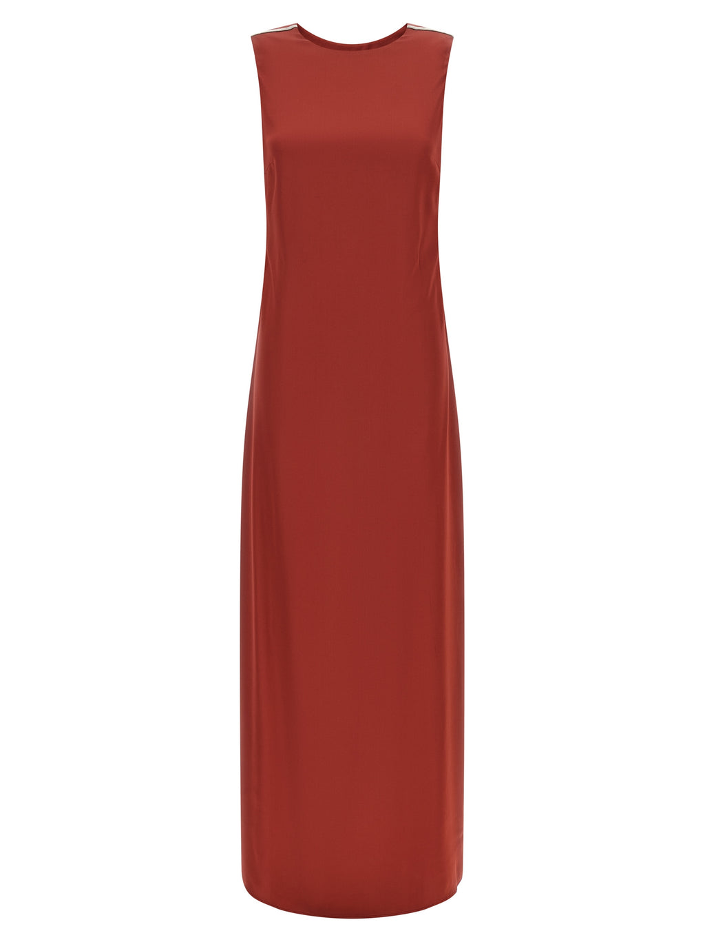 Peserico Red Viscose Long Dress