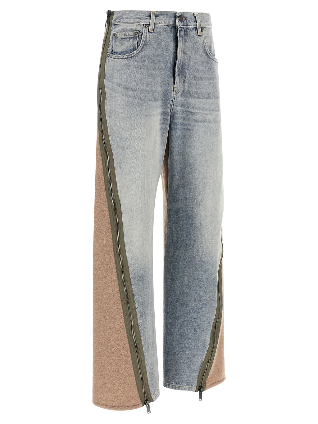 Haikure Mehrfarbige Baumwoll-Jeans mit geradem Bein