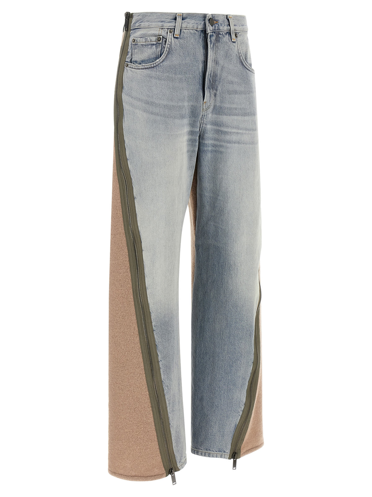 Haikure Mehrfarbige Baumwoll-Jeans mit geradem Bein